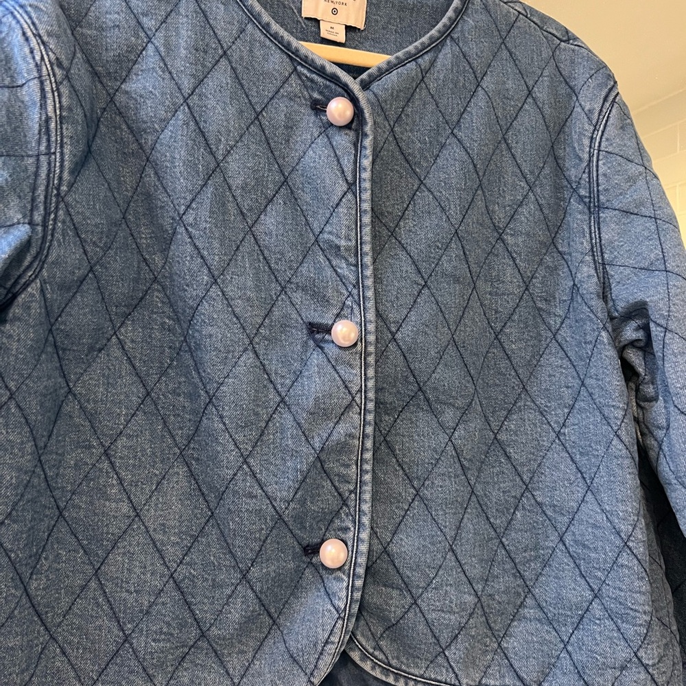 Kate Spade for Target Blue Jean Jacket Quilted Design